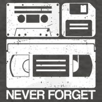 Retro Never Forget Cassette Floppy Disk Vhs Tape Vector Backpack