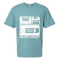 Retro Never Forget Cassette Floppy Disk Vhs Tape Sueded Cloud Jersey T-Shirt