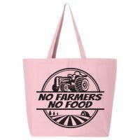 Retro No Farmers No Food Support Local Foods Farmer 25L Jumbo Tote