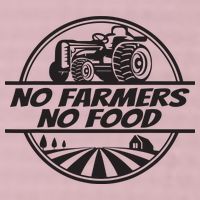Retro No Farmers No Food Support Local Foods Farmer 25L Jumbo Tote