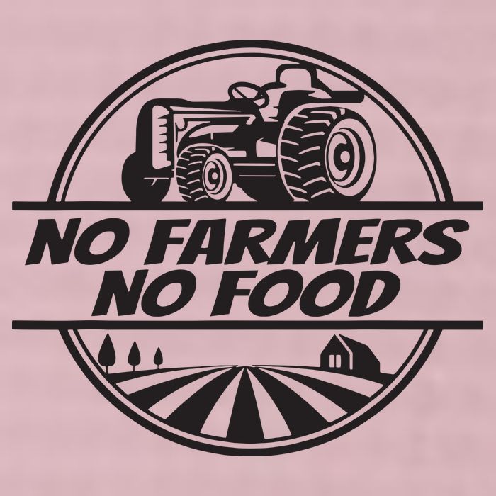 Retro No Farmers No Food Support Local Foods Farmer 25L Jumbo Tote
