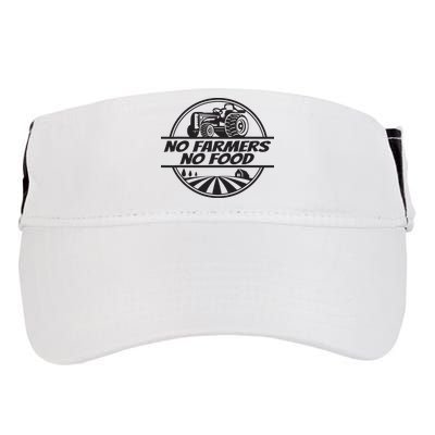 Retro No Farmers No Food Support Local Foods Farmer Adult Drive Performance Visor