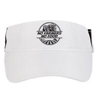 Retro No Farmers No Food Support Local Foods Farmer Adult Drive Performance Visor
