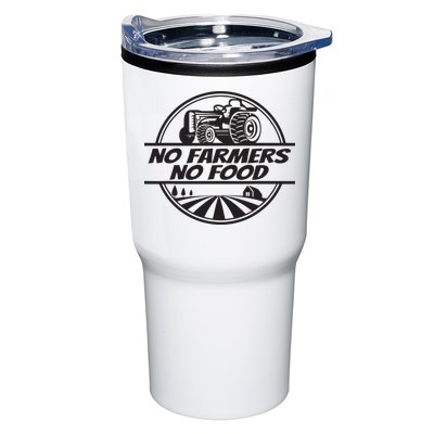 Retro No Farmers No Food Support Local Foods Farmer Tumbler