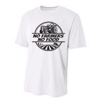 Retro No Farmers No Food Support Local Foods Farmer Performance Sprint T-Shirt