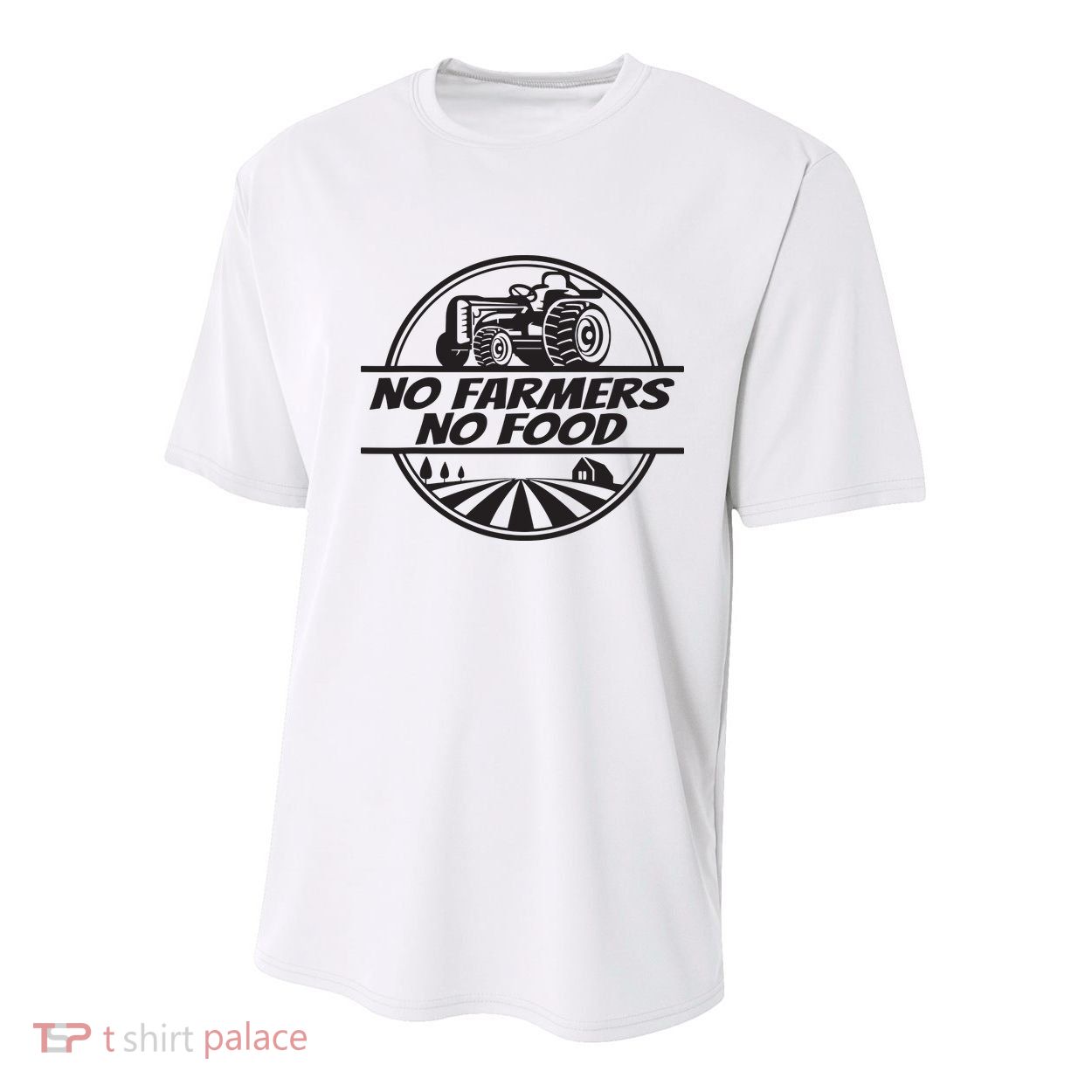 Retro No Farmers No Food Support Local Foods Farmer Youth Performance Sprint T-Shirt