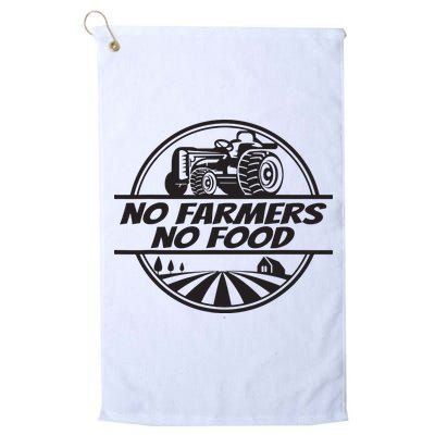 Retro No Farmers No Food Support Local Foods Farmer Golf Towel