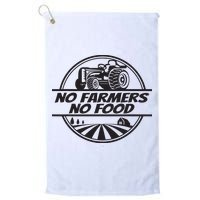 Retro No Farmers No Food Support Local Foods Farmer Golf Towel