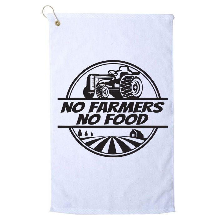 Retro No Farmers No Food Support Local Foods Farmer Golf Towel