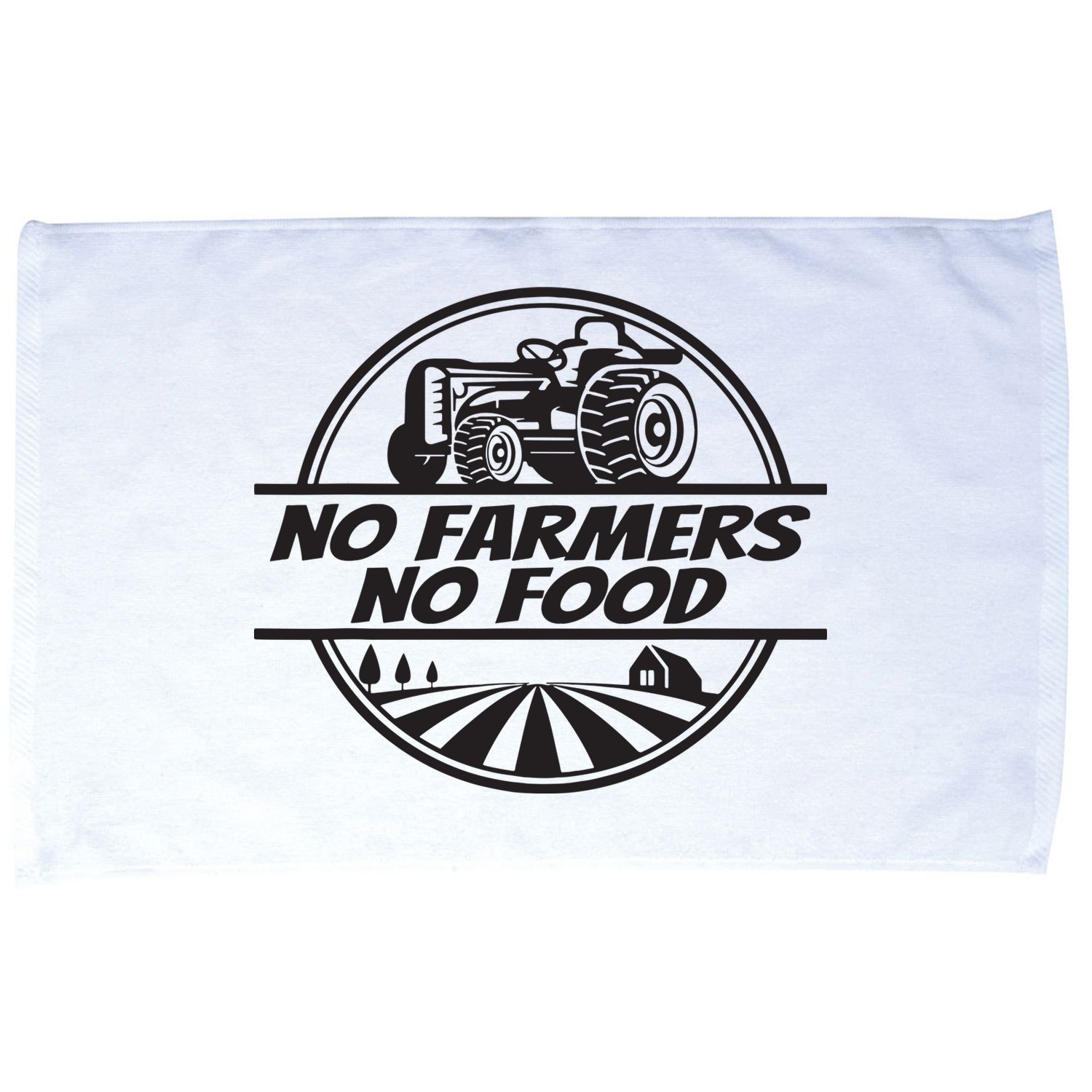 Retro No Farmers No Food Support Local Foods Farmer Microfiber Hand Towel