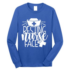 Resting Nurse Face Funny Inspirational Nurse Nursing Rn Cool Gift Long Sleeve Shirt