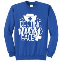 Resting Nurse Face Funny Inspirational Nurse Nursing Rn Cool Gift Sweatshirt