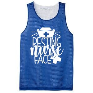 Resting Nurse Face Funny Inspirational Nurse Nursing Rn Cool Gift Mesh Reversible Basketball Jersey Tank