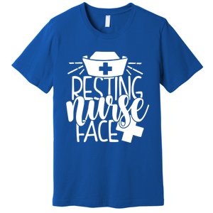 Resting Nurse Face Funny Inspirational Nurse Nursing Rn Cool Gift Premium T-Shirt