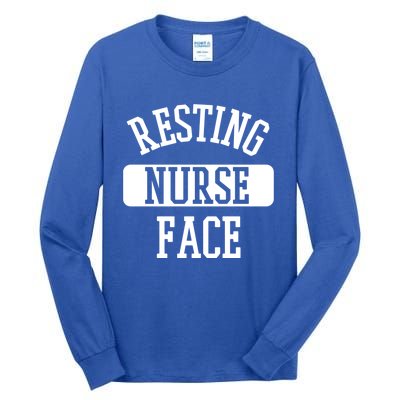 Resting Nurse Face Cath Lab Nursing Tech Heartbeat Clinic Meaningful Gift Tall Long Sleeve T-Shirt