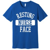 Resting Nurse Face Cath Lab Nursing Tech Heartbeat Clinic Meaningful Gift Premium T-Shirt