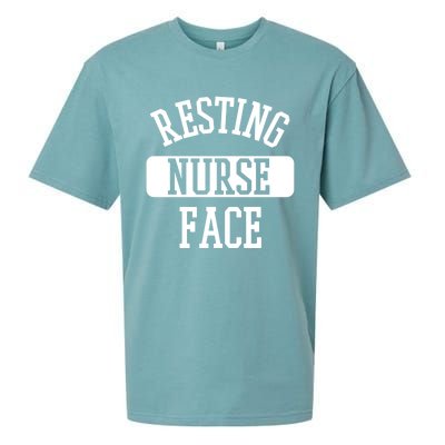 Resting Nurse Face Cath Lab Nursing Tech Heartbeat Clinic Meaningful Gift Sueded Cloud Jersey T-Shirt