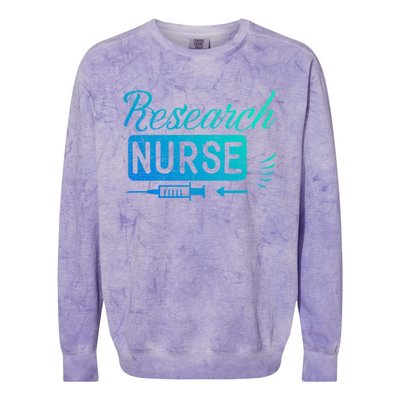 Research Nurse Funny Rn Clinical Nurse Nursing Student Gift Colorblast Crewneck Sweatshirt