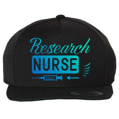 Research Nurse Funny Rn Clinical Nurse Nursing Student Gift Wool Snapback Cap