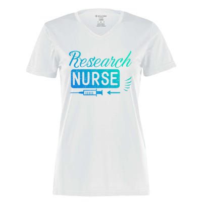 Research Nurse Funny Rn Clinical Nurse Nursing Student Gift Women's Momentum V-Neck T-Shirt