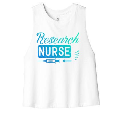 Research Nurse Funny Rn Clinical Nurse Nursing Student Gift Women's Racerback Cropped Tank