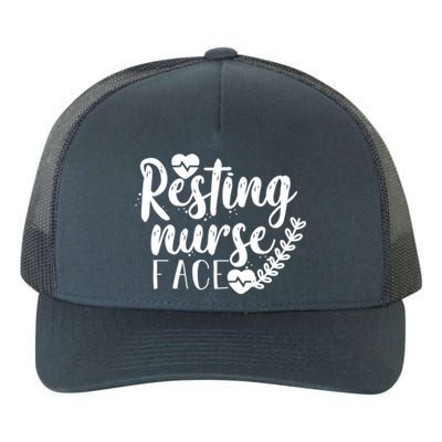 Resting Nurse Face Funny Cool Gift Yupoong Adult 5-Panel Trucker Hat