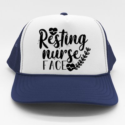 Resting Nurse Face Funny Cool Gift Trucker Hat