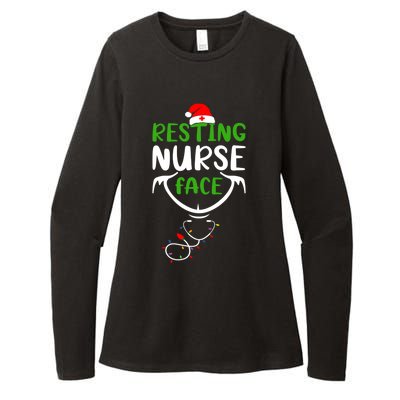 Resting Nurse Face Funny Stethoscope Christmas Nurse Lover Funny Gift Womens CVC Long Sleeve Shirt