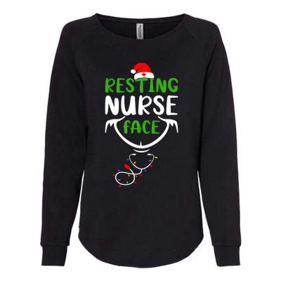 Resting Nurse Face Funny Stethoscope Christmas Nurse Lover Funny Gift Womens California Wash Sweatshirt