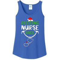 Resting Nurse Face Funny Stethoscope Christmas Nurse Lover Funny Gift Ladies Essential Tank