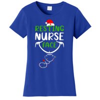 Resting Nurse Face Funny Stethoscope Christmas Nurse Lover Funny Gift Women's T-Shirt