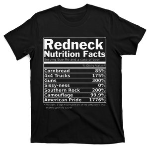 Redneck Nutrition Facts Funny T-Shirt