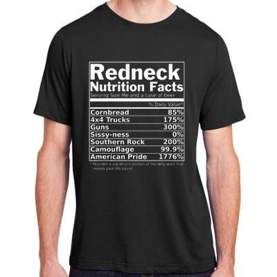 Redneck Nutrition Facts Funny Adult ChromaSoft Performance T-Shirt