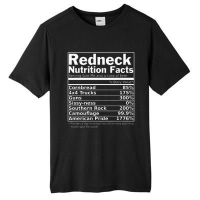 Redneck Nutrition Facts Funny Tall Fusion ChromaSoft Performance T-Shirt