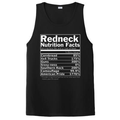 Redneck Nutrition Facts Funny PosiCharge Competitor Tank