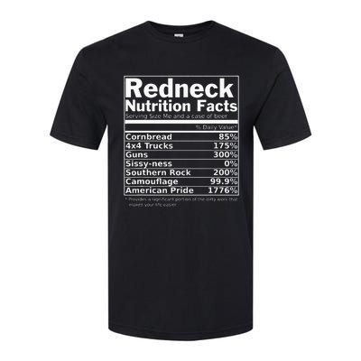 Redneck Nutrition Facts Funny Softstyle CVC T-Shirt