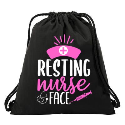 Resting Nurse Face Nurselife Heartbeats Nursing Halloween Cool Gift Drawstring Bag