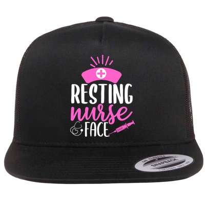 Resting Nurse Face Nurselife Heartbeats Nursing Halloween Cool Gift Flatbill Hat