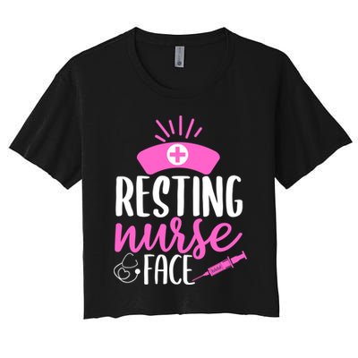 Resting Nurse Face Nurselife Heartbeats Nursing Halloween Cool Gift Crop Top