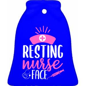 Resting Nurse Face Nurselife Heartbeats Nursing Halloween Cool Gift Ceramic Bell Ornament