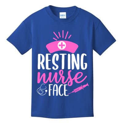 Resting Nurse Face Nurselife Heartbeats Nursing Halloween Cool Gift Kids T-Shirt