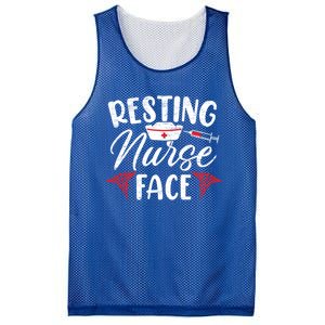 Resting Nurse Face Rn Nurse Funny Gift Mesh Reversible Basketball Jersey Tank