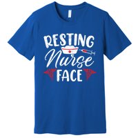 Resting Nurse Face Rn Nurse Funny Gift Premium T-Shirt