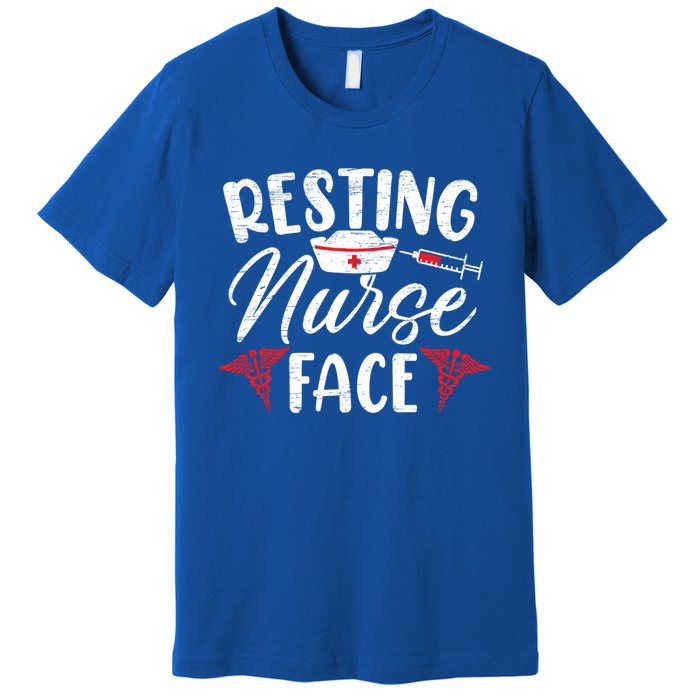 Resting Nurse Face Rn Nurse Funny Gift Premium T-Shirt