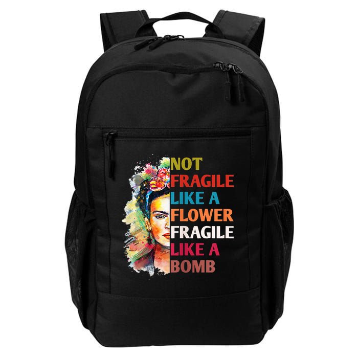 retro Not Fragile Like A Flower Fragile Like A Bomb For Daily Commute Backpack