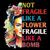 retro Not Fragile Like A Flower Fragile Like A Bomb For Cooling Performance Long Sleeve Crew