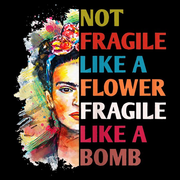 retro Not Fragile Like A Flower Fragile Like A Bomb For Cooling Performance Long Sleeve Crew