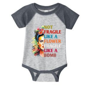 retro Not Fragile Like A Flower Fragile Like A Bomb For Infant Baby Jersey Bodysuit