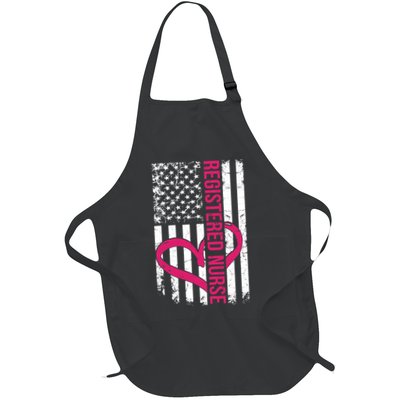Registered Nurse Flag For Women Rn Zip Gift Apron