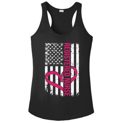 Registered Nurse Flag For Women Rn Zip Gift Ladies PosiCharge Competitor Racerback Tank